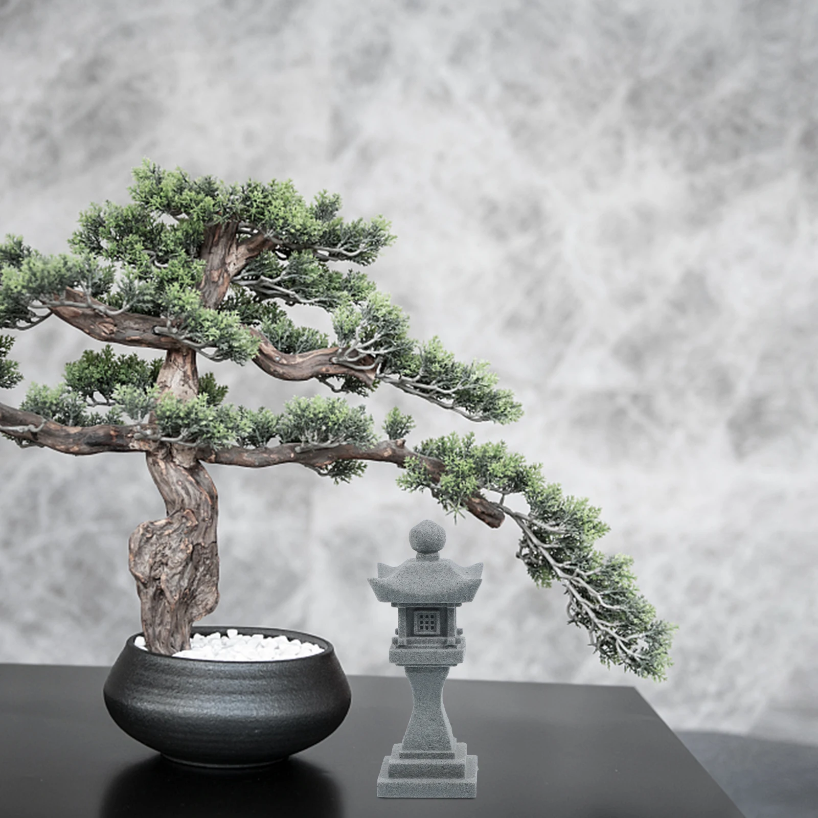 

Mini Pagoda Statue Garden Yard Decoration Balcony Landscape Ornament Durable Compact Design Micro Landscape Pagoda Decoration