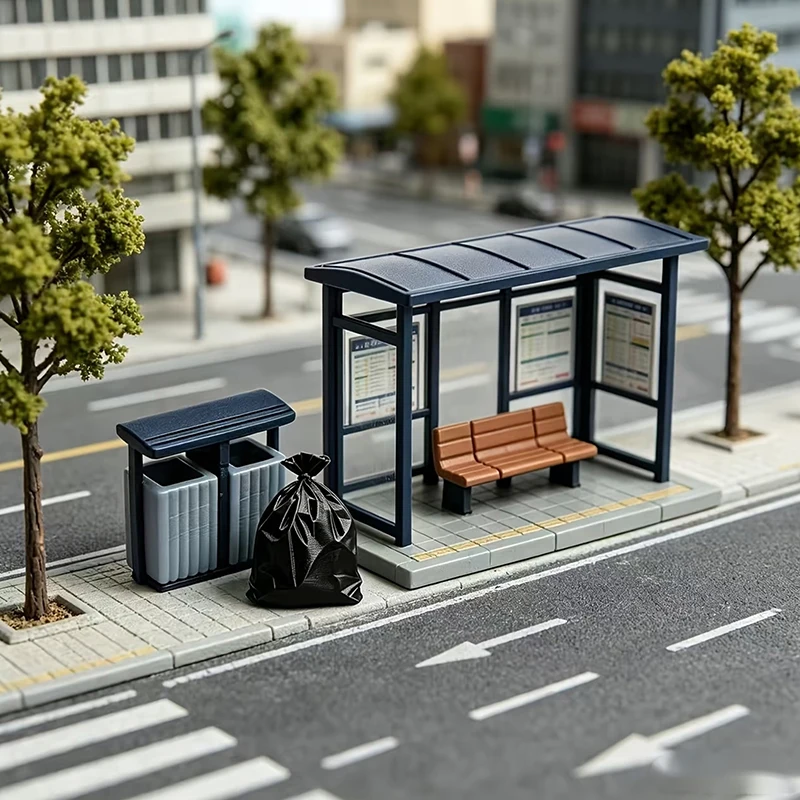 Hot 3pcs Miniature Trash Bag Models, Dollhouse Decorative Trash Bag Ornaments, 3D Printed Plastic Miniature Collectibles