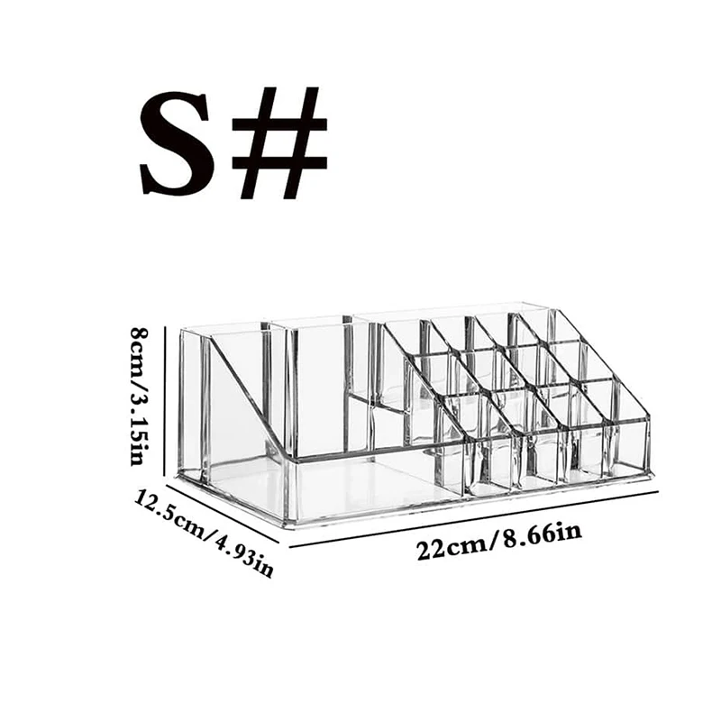 Desktop Cosmetics Display Stand lipstick Skincare Storage Box Acrylic Transparent Multi-layer Drawer Storage Rack, S#-M# Model