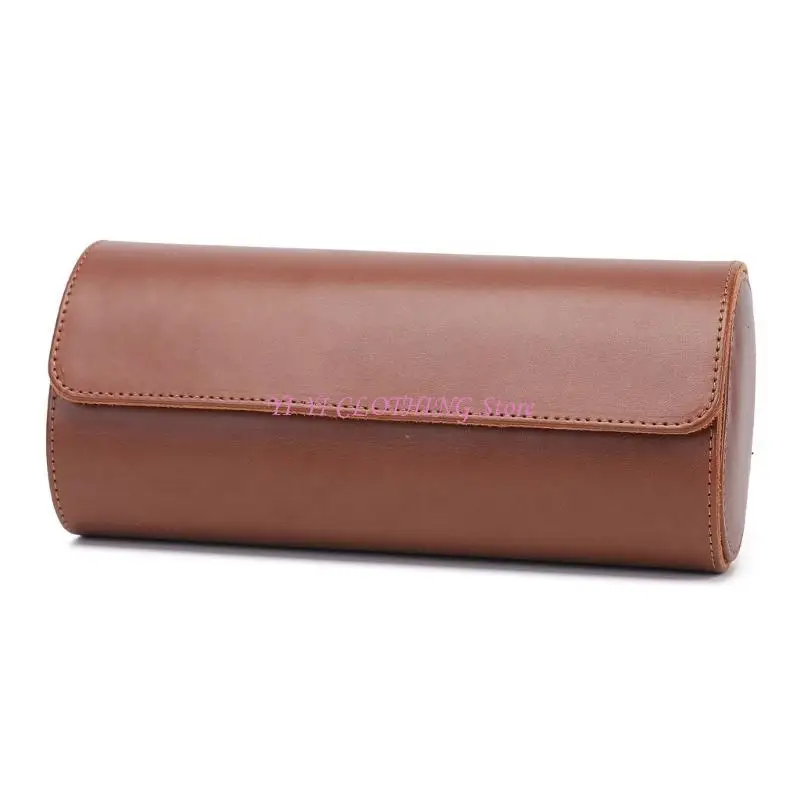 N5KF Luxury Leathers Watch Box Storage Dustproof Mechanical Watches Button Bag