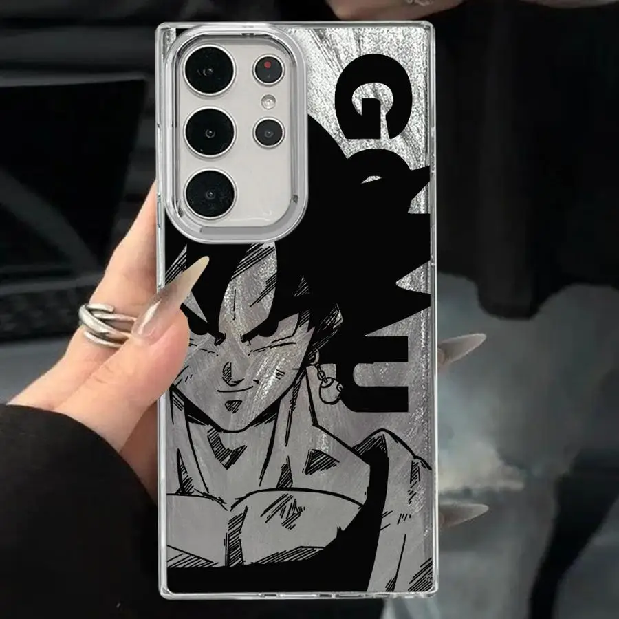 حافظة لهاتف سامسونج جالاكسي S24Ultra S20 FE S22 Plus S21 S23 S21 + S20 FE S25 Ultra Black Soft Shell Dragon Ball Goku VS Vegeta