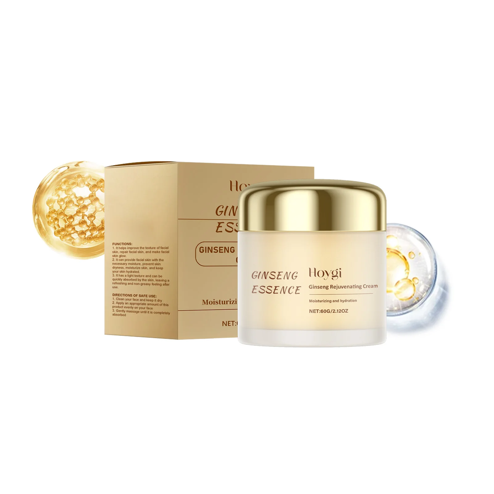 

Ginseng Rejuvenating Cream - Korean Red Ginseng Anti-Aging Moisturizer for Face - Deep Hydration & Firming Treatment