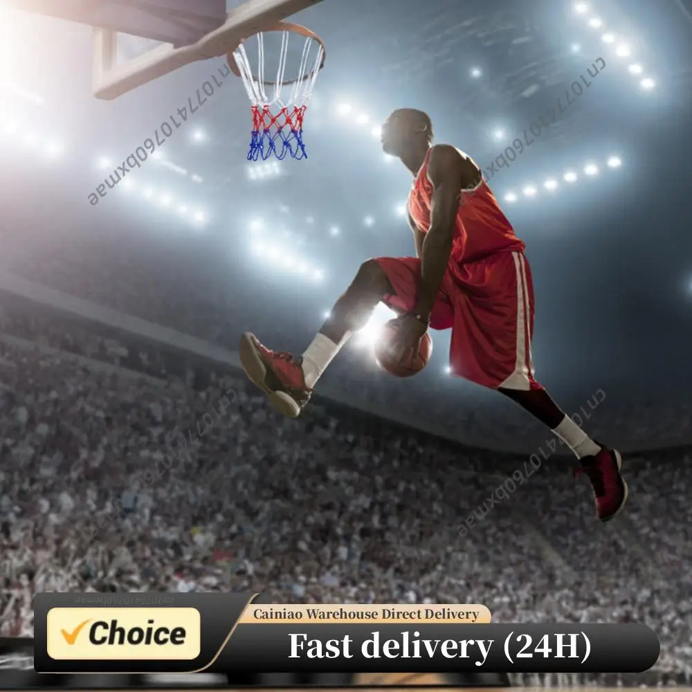 

Basketball Hoop Net Outdoor Sports Basketball Basket Standard Basketball Net Mesh All-Weather Tri-Color Sports Entertainment