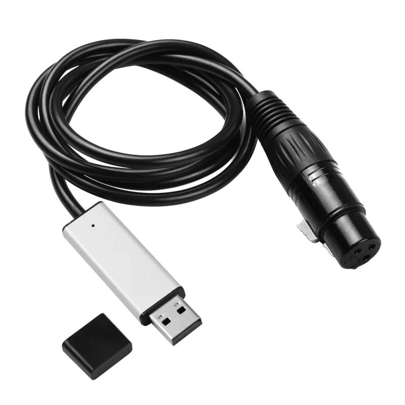 Кабель-адаптер интерфейса USB-DMX для сцены, дискотеки, кабель с подвижной головкой, преобразование сигнала контроллера компьютера, ПК
