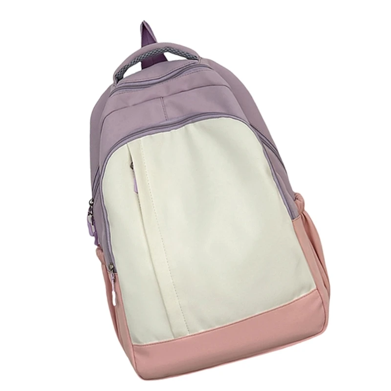 Mochila elegante para meninas, bolsa escolar capacidade, mochila casual para livros, mochila nylon para laptop