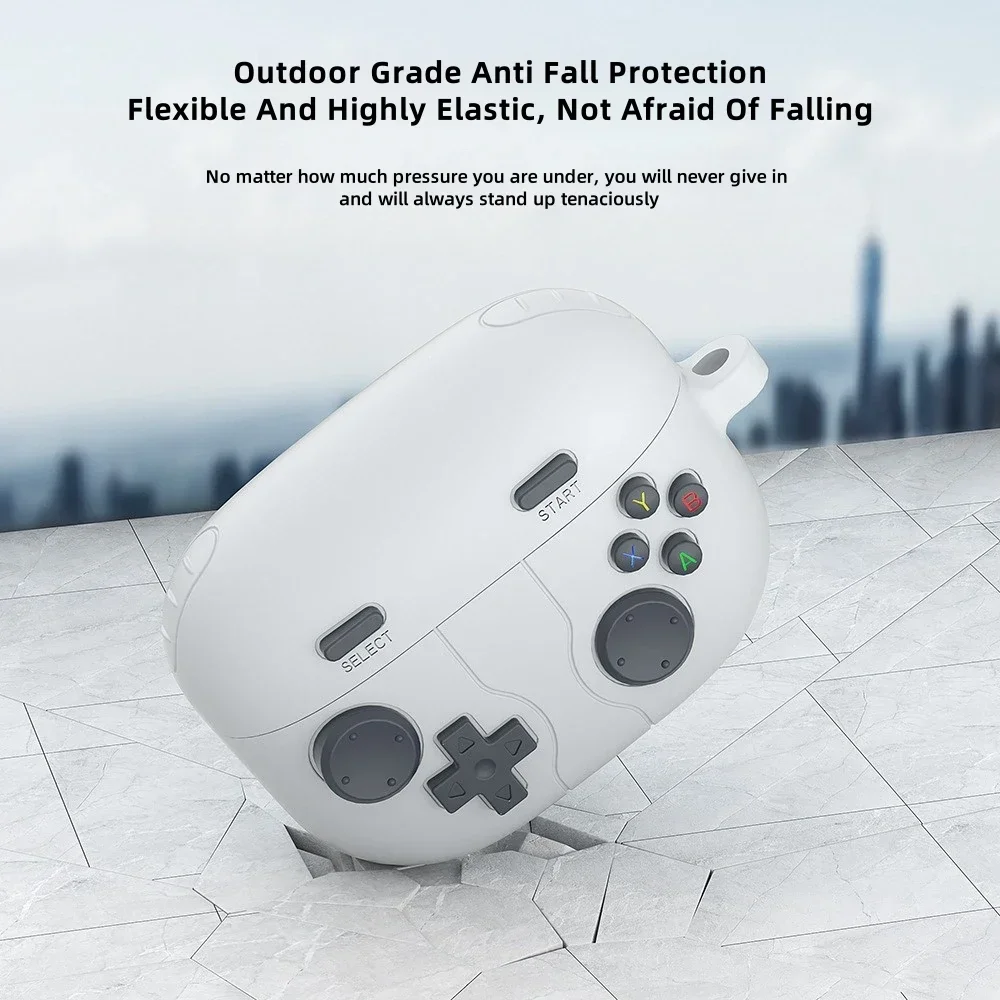 레트로 게임 콘솔 외관 보호 슬리브, 소니 LinkBuds S 헤드셋용, 실리카 젤 보호대 케이스, 후크 포함, 추락 방지