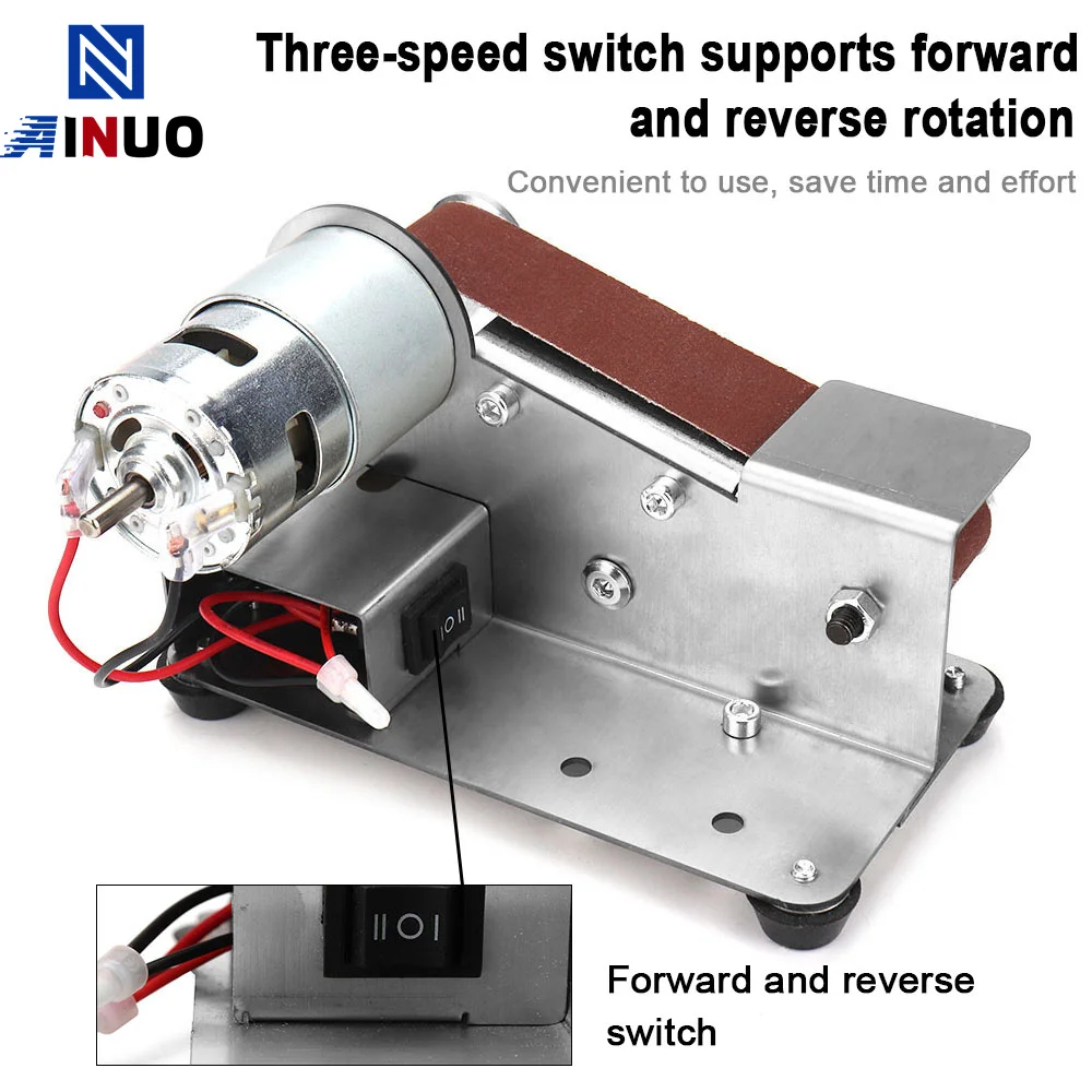 Imagem -05 - Multifuncional Mini Lixadeira de Cinto Elétrico Faça Você Mesmo Polimento Moagem Moedor de Cinto Sharpener Cutter Bordas de Faca 110 v 220v