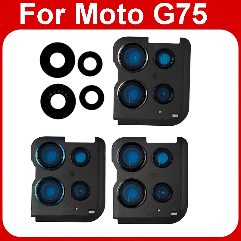 Camera Glass Lens Holder For Motorola Moto G75 XT2437-2 XT2437-3 Back Camera Glass Lens Cover Holder Repair Parts