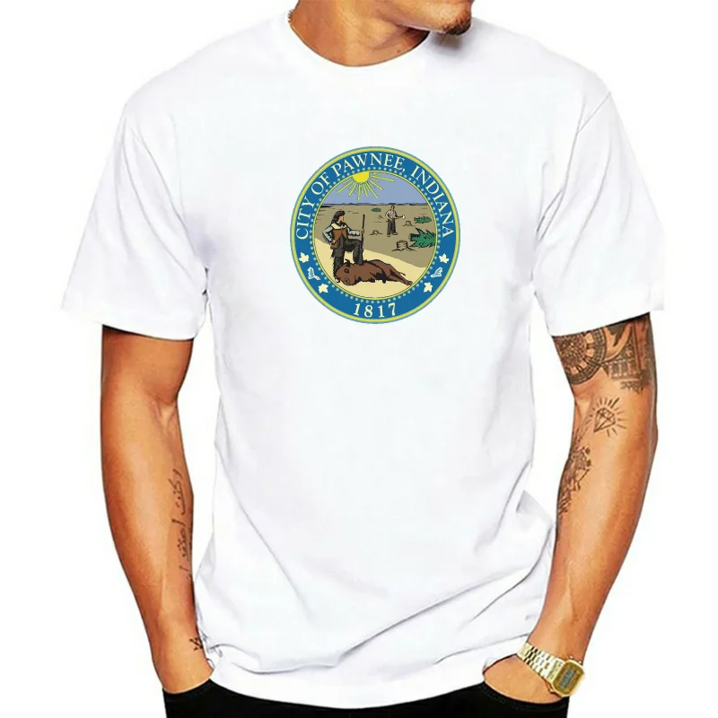 

Parks and Recreation Distressed Pawnee Seal T-Shirt Sizes S-3X NEW