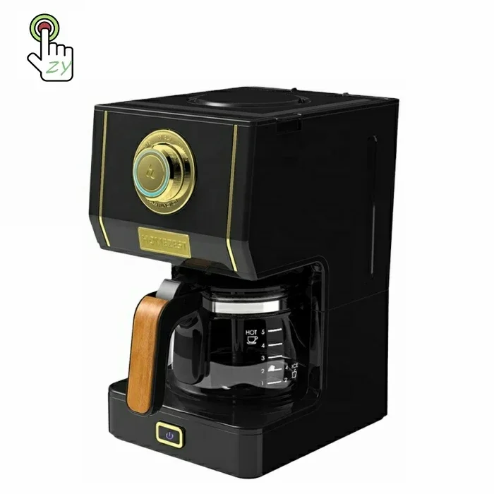 Retro Style Espresso Coffee Maker American Coffee Machine Cappuccino Automatic Expresso Maker with pot