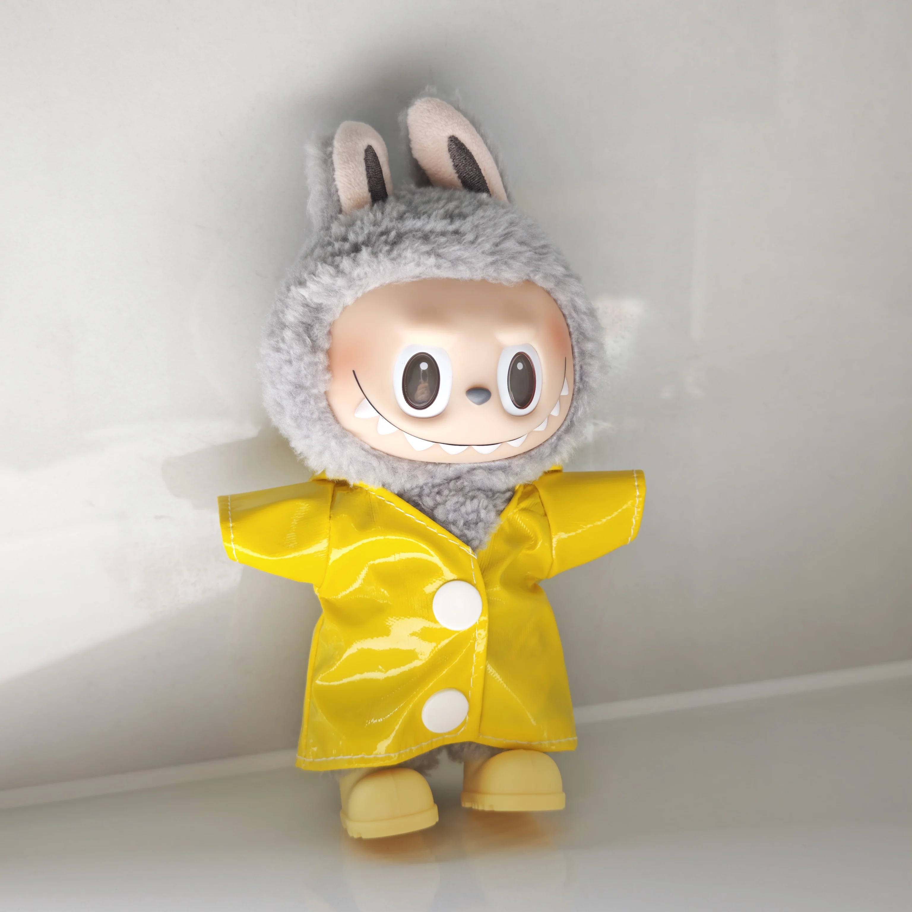 

Cute Labubu Doll Clothing Suit Raincoat And Rain Boots DIY Accessories 15-17cm Clothes Toy Gift For Girl Kid Friend