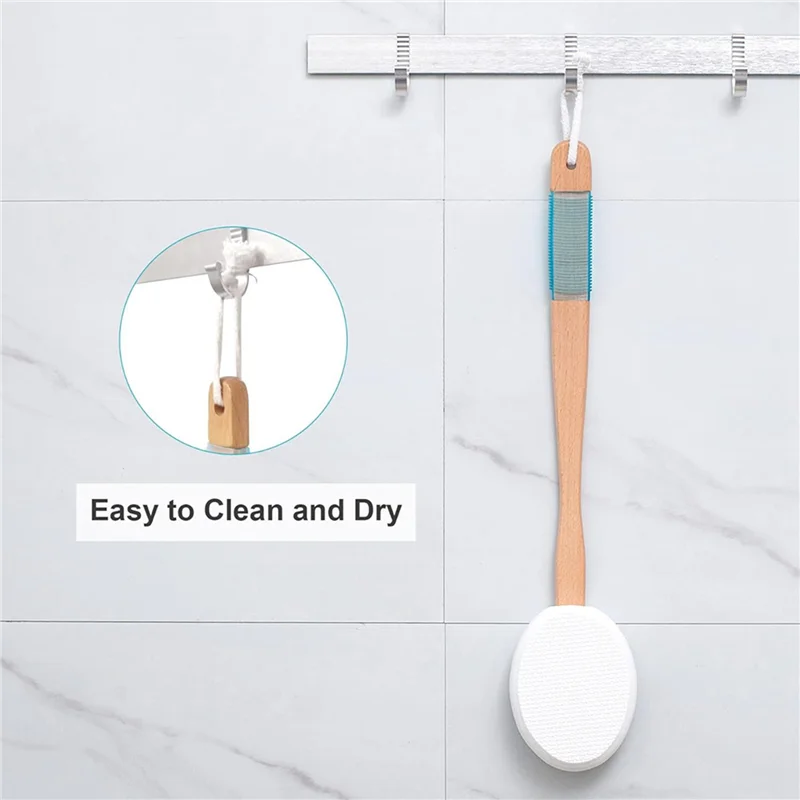 Applicateur de Lotion PORK-3X pour dos, pieds, 4 tampons remplaçables, 1 manche long, applicateur de Lotion pour le dos pour personnes âgées, femmes