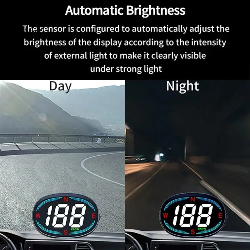 

AS-H2 Car Digital Speedometer GPS HUD Heads Up Display For All Cars Trucks Motorcycle KM/H Speed Gauge Auto