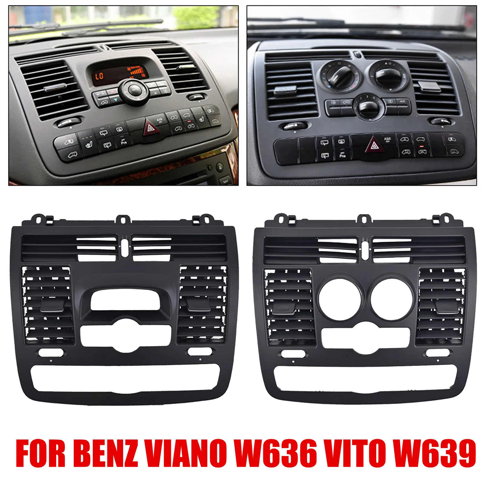 

For Benz Vito W639 Viano W636 Dashboard Center Air A/C Vent Outlet Grille Cover