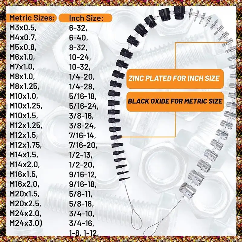 BTCL 44 PCS Nut And Bolt Thread Checker Thread Checker Standard And Metric Accurate Measurements