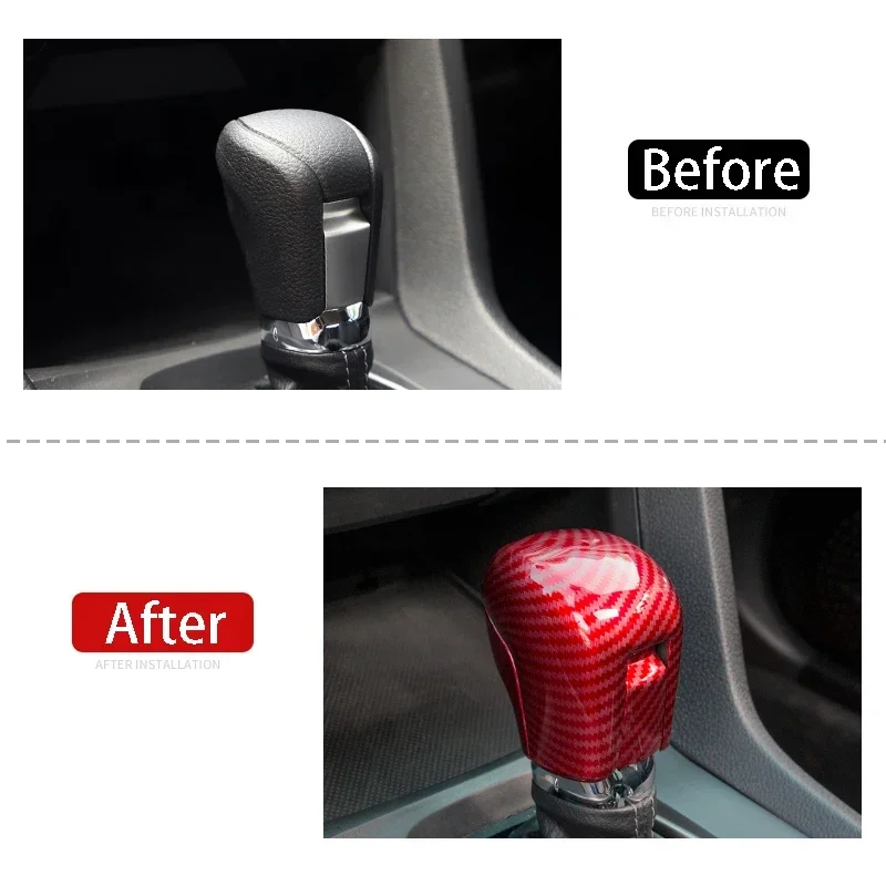 Accessories For Honda Civic 10th Gen 2016-2021 (Not for Manual Gear) Gear Shift Knob Cover CVT Automatic Transmission Lever Trim