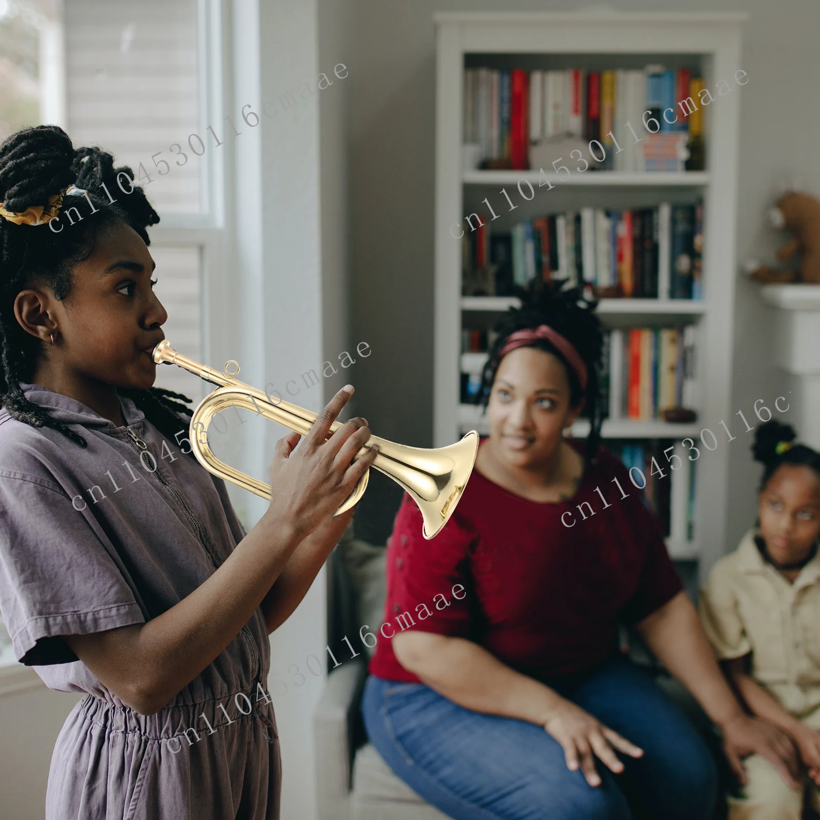 NEW Small Trumpet for Orchestra Horn Bugle Beginner Brass School Band