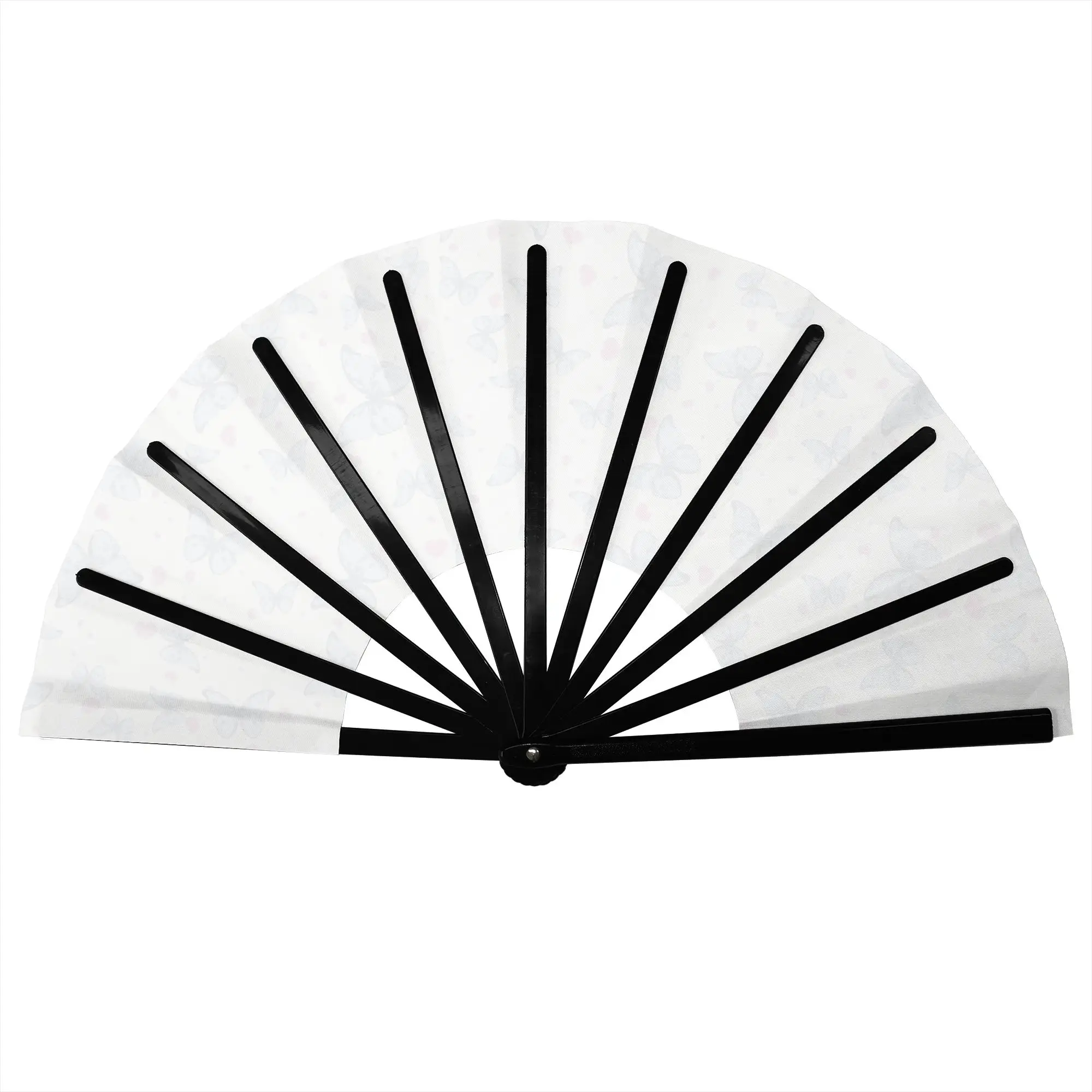 Butterfly Pattern Stylish Hand Fan Unisex  Printed Polyester Fan Trendy Costume Prop Folding Fans For Sports Events  Gift
