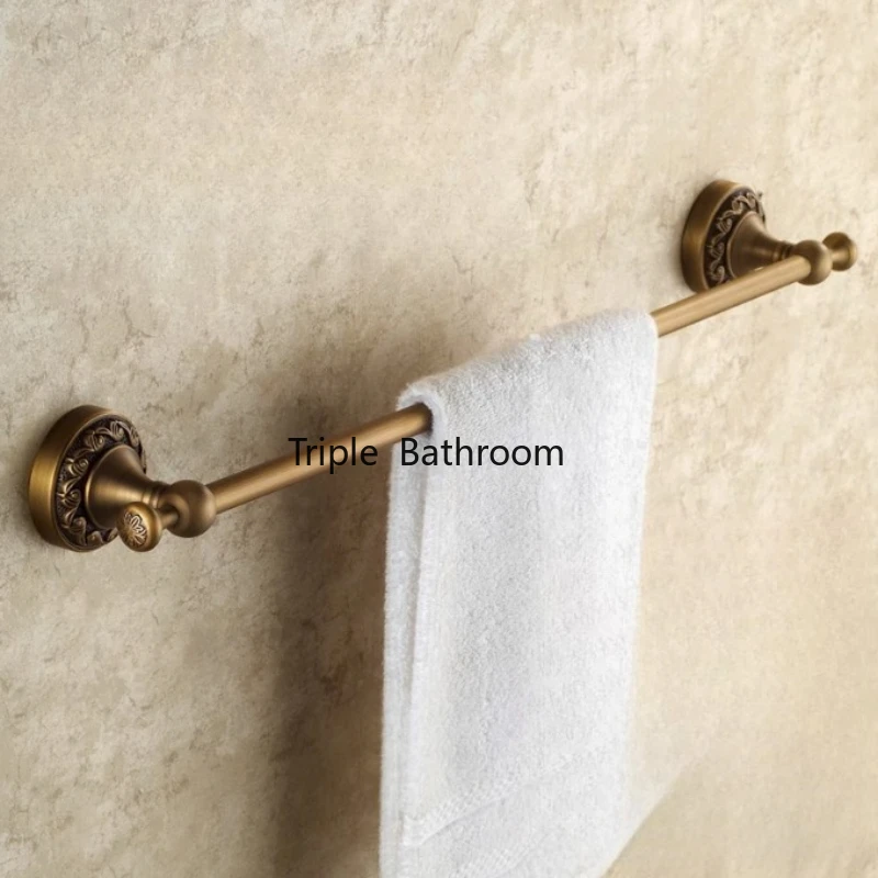 

1pc Metal Towel Storage Rack Towel/Bath Towel Holder Bathroom Accessories Drilling Installation Wall Mounted Towel Single Pole