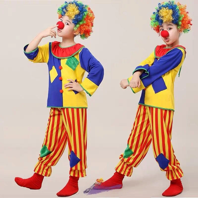 

Halloween Clown Costume Set for Children Men Women Festive Outfit Funny Performance Clothes Polyester Fiber 100% Stage Perfor...