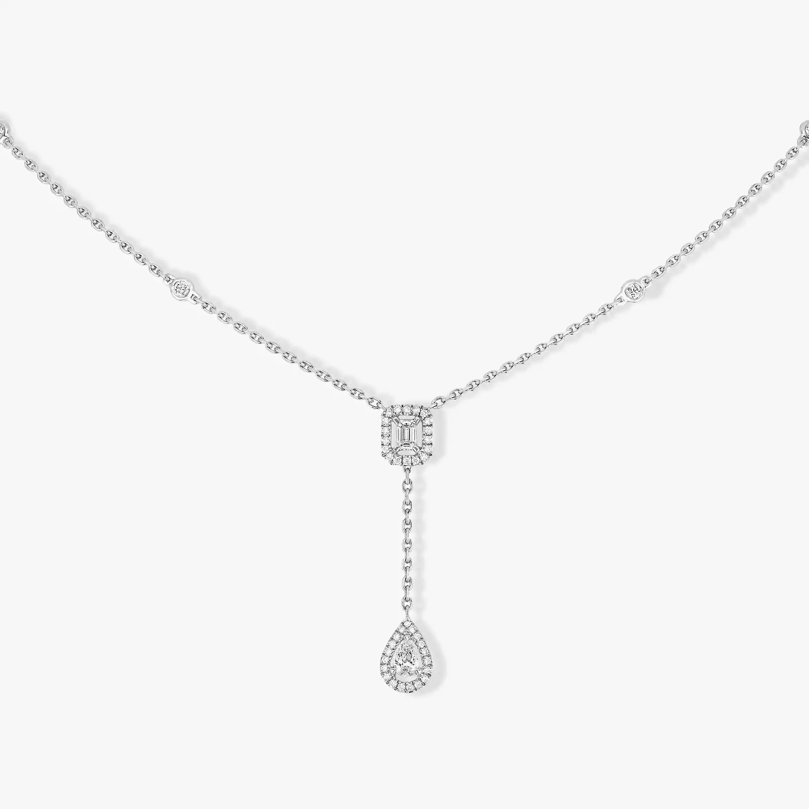 Fashion S925sterling silver necklace, French messica brand, classic MOVE series, women's gold and silvernecklace, luxury jewelry