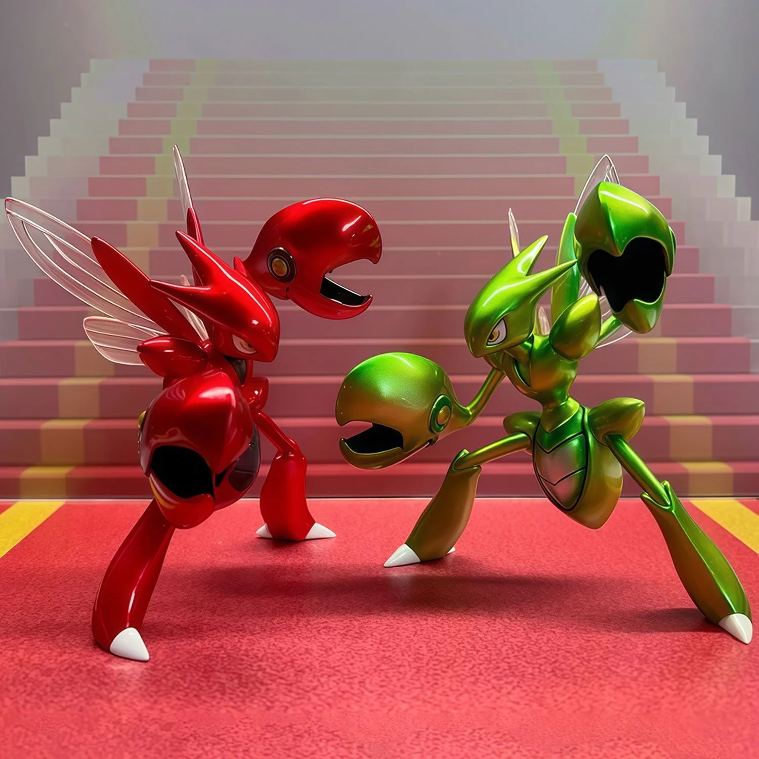 Figurka Anime Pokemon Scizor 9cm/3.54 cala, Figurka Akcji Mantis, Statuetka PVC, Ozdoba na Biurko, Model Kolekcjonerski, Zabawki, Prezenty