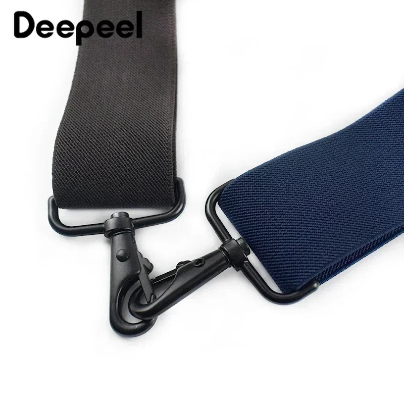 1Pc Deepeel 5*120cm Nieuwe Mode Brede heren Jarretel Broek Zwarte Haak Gesp 4 Clip Stretch Mannelijke jockstrap Werk Bretels Accessoire