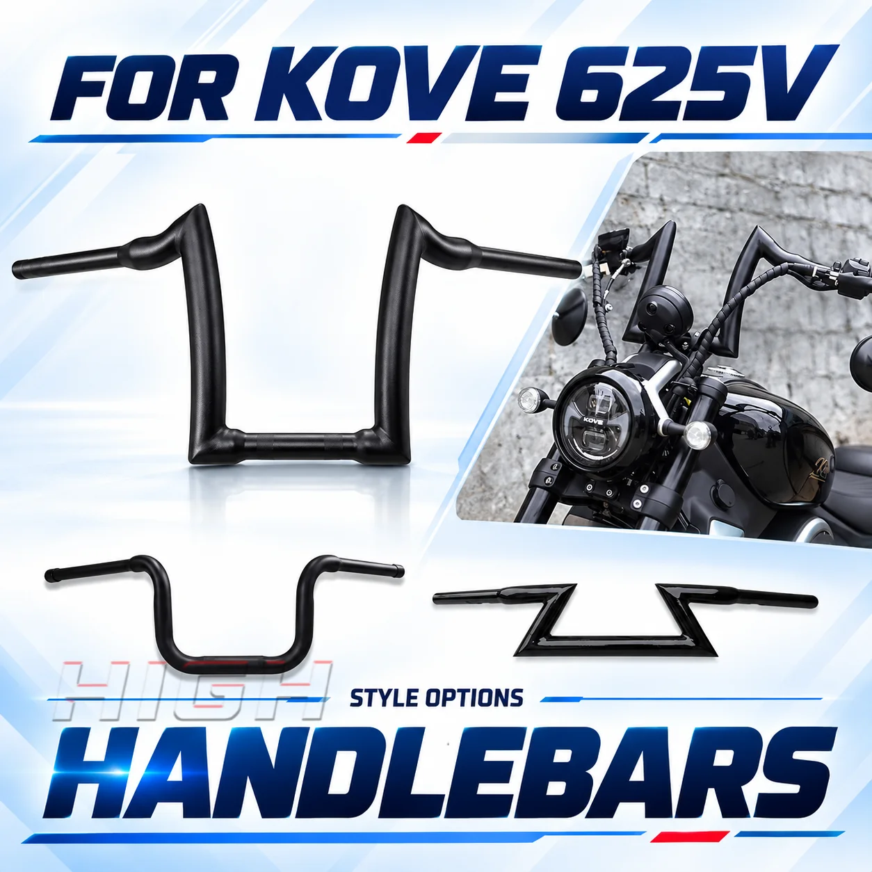 Modified Handlebar Accessories Fit For KOVE 625V 625V Handle Bar Mod Parts