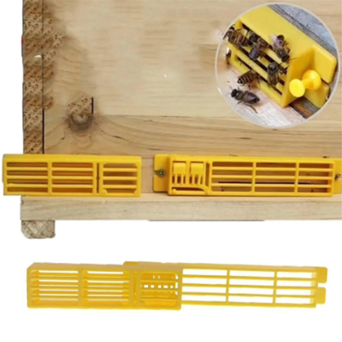 ABKM Design petite abeille reine porte d'entrée Anti-vol réducteur plus proche porche ruche à utiliser également pour la libération de colonie d'agenouilles Drone abeille