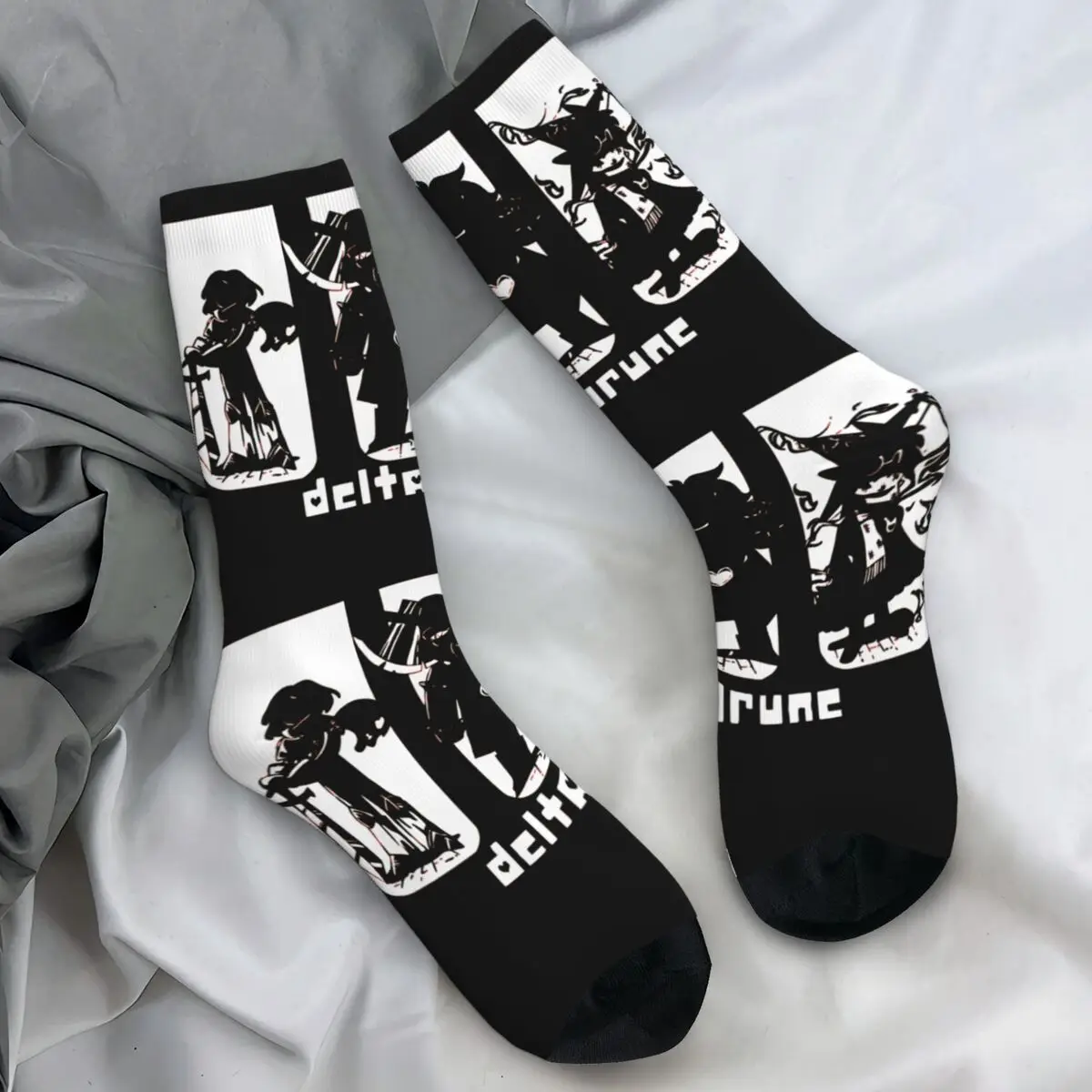 

Носки Deltarune Trio, повседневные чулки унисекс, мужские качественные спортивные носки для бега, нескользящие носки с зимним узором