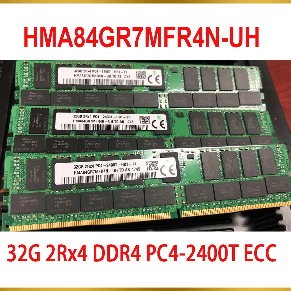 1 Pcs For SK Hynix RAM 32GB 32G 2Rx4 DDR4 PC4-2400T ECC Server Memory HMA84GR7MFR4N-UH 