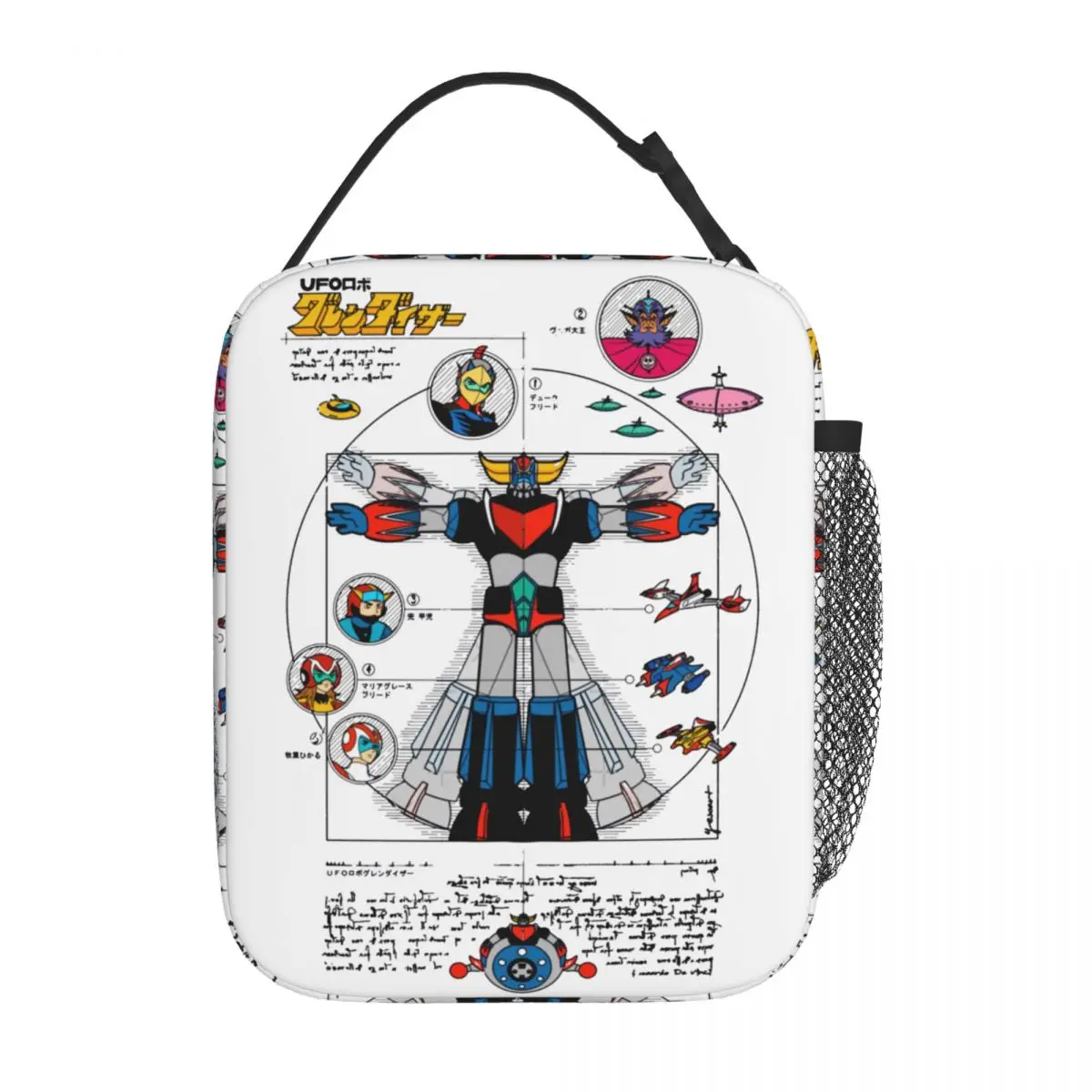 

UFO Robot Grendizer Goldorak Thermal Insulated Lunch Bag Work Goldrake Japan Robots Lunch Container Cooler Thermal Food Box