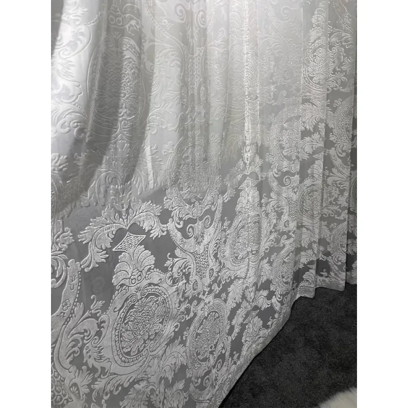 

New American European French Romantic Curtains For Living Dining Room Bedroom Mulberry Velvet Embroidered Curtains Customise