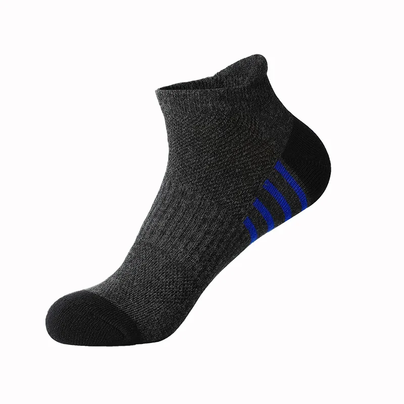 Hochwertige Herren-Sportsocken, atmungsaktiv, bequem, für Outdoor-Freizeitaktivitäten, schwarz/weiß, kurze Socken, Übergröße, 6/12 Paar pro Bestellung – Detail 4