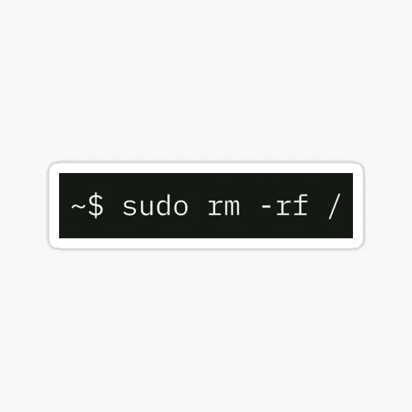 Sudo Rm Rf For Linux Sysadmins 5PCS Stickers for Stickers Room Laptop Cartoon Wall Living Room Decorations Window Water Bottles
