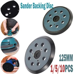 1-10PCS Sander Disk Discs 5Inch Hook & Loop Sander Backing Pad Replacement Sanding Pad Electric Makita For Random Orbital Sander