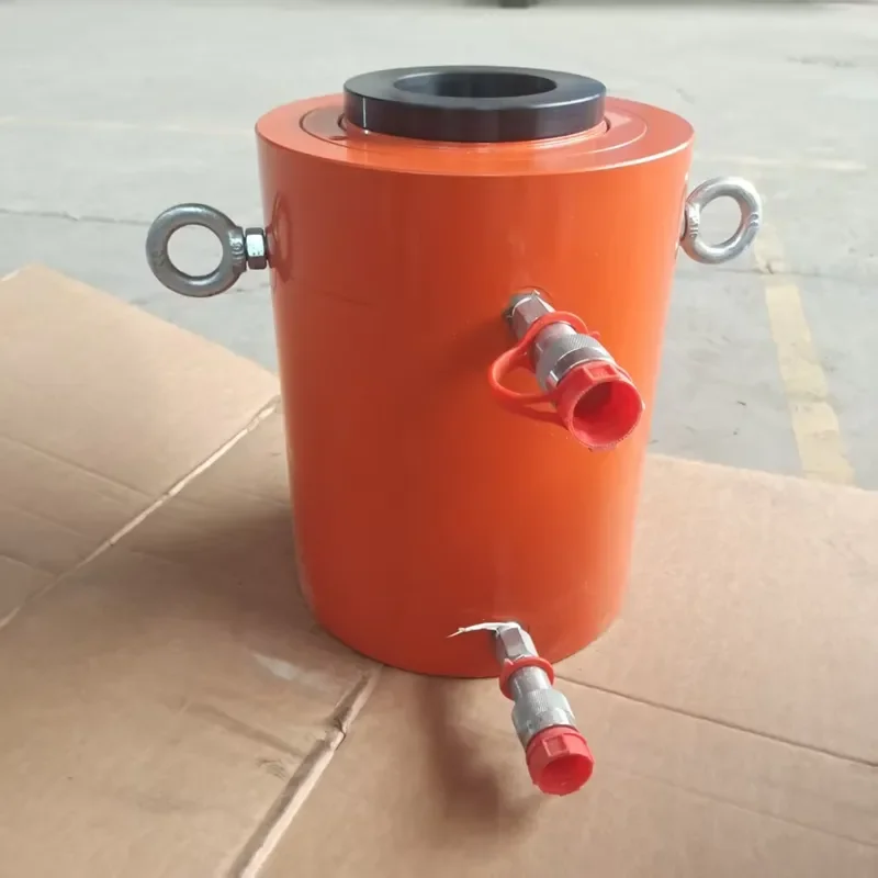 Rotary Drilling Rig Hydraulic Hollow Plunger Double-Acting Mechanical Telescopic Compact Cylinder, 150-Ton Jack