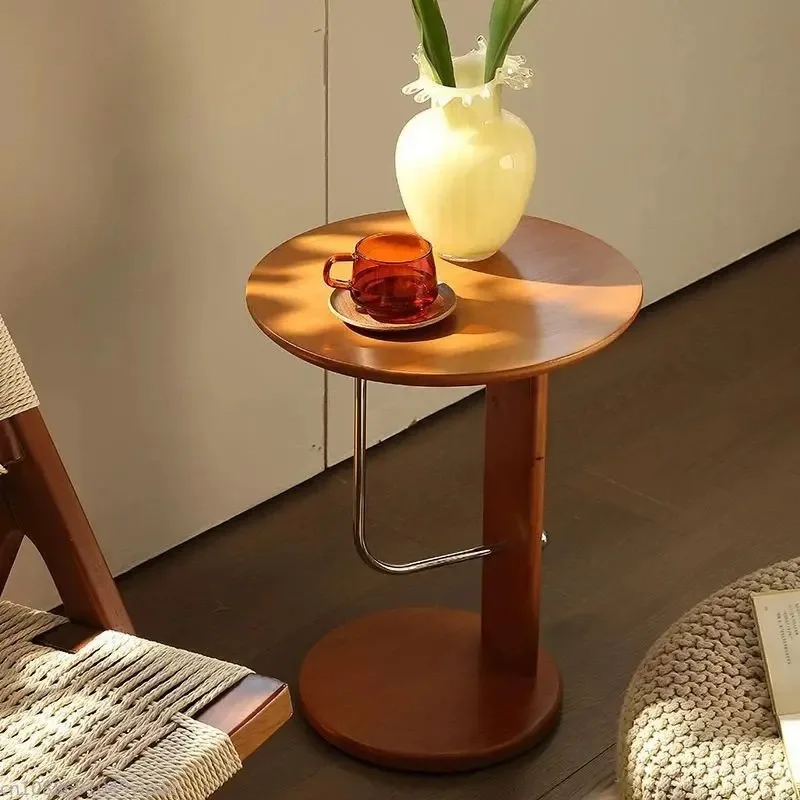 Solid Wood Sofa Coffee Table for Living Room  Balcony Modern Simple Side Tables Environmental Varnish Height 50cm