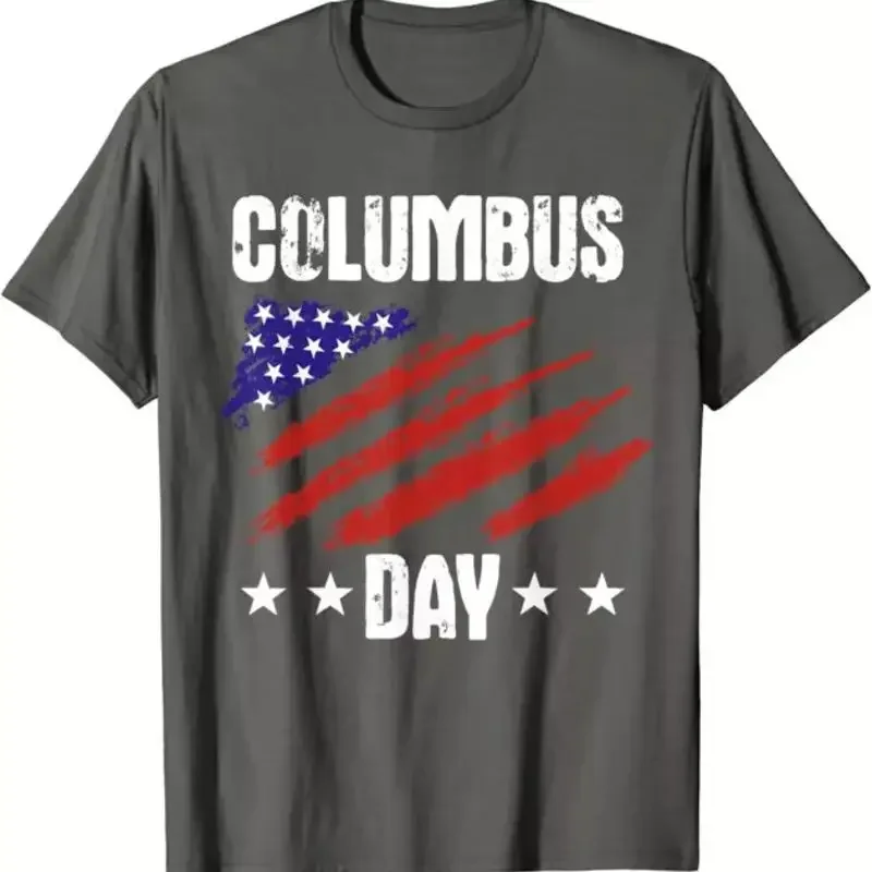 Christopher Columbus Day Flag America T Shirt