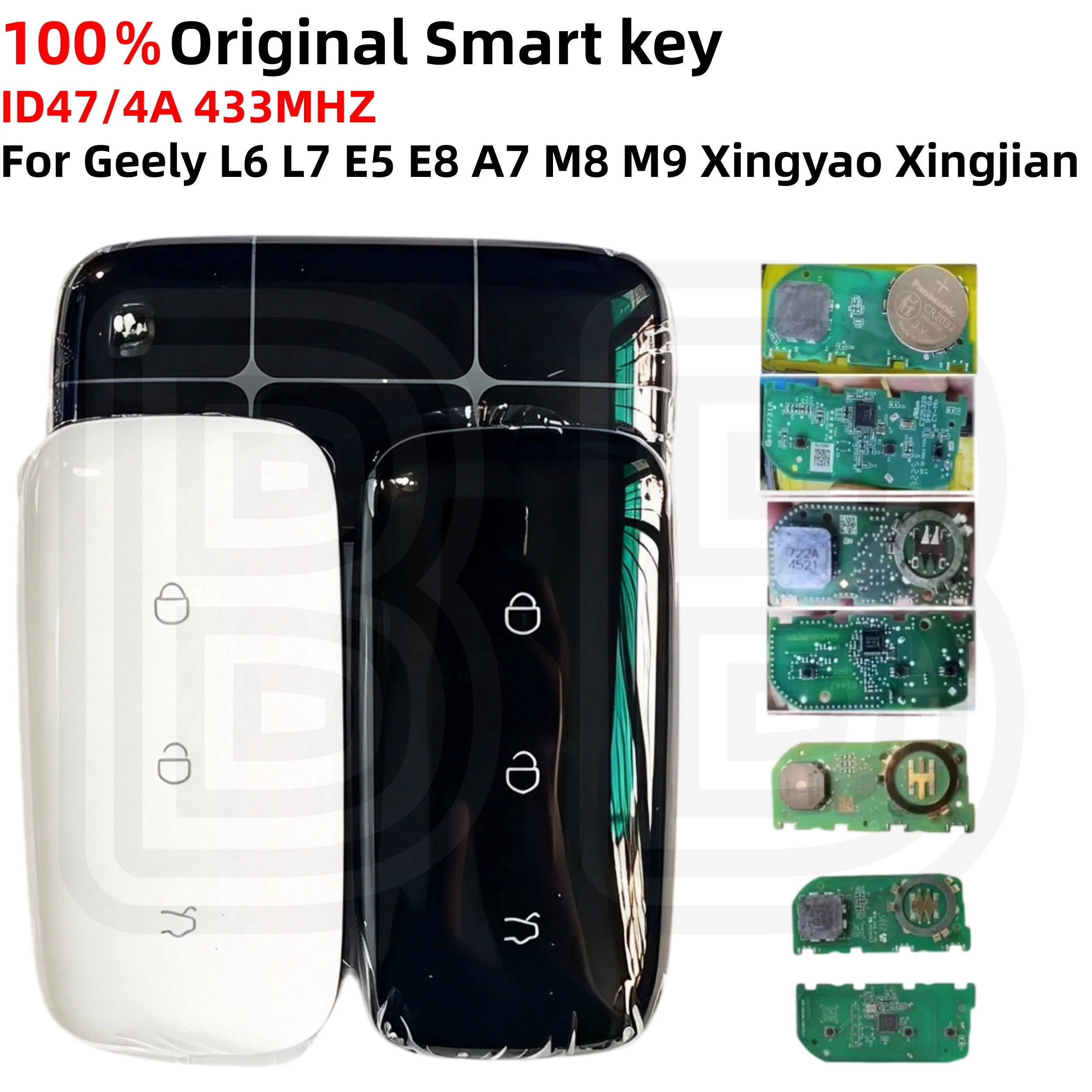 Original Car Smart Remote Key Id47/4A 433Fsk Suitable for Geely Galaxy L6 L7 E5 E8 A7 M8 M9 Starship 7 Starlight 6