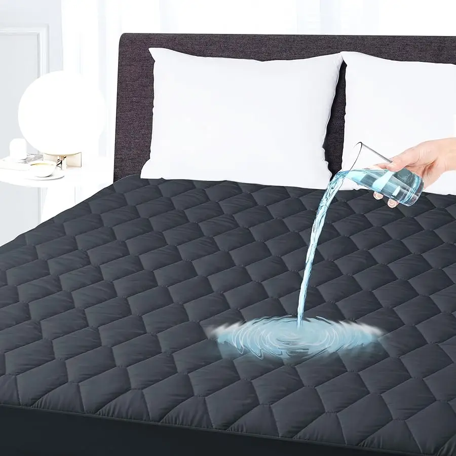 

Twin XL Waterproof Mattress Protector, Breathable Noiseless Mattress Co er, Deep Pocket Fit Up to 18 Inches, Quilted Alternati e