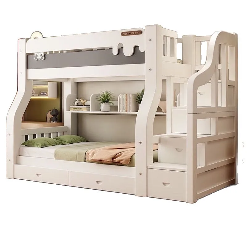New upper and lower beds Bunk beds Two-layer high and low Double Upper andbunk wooden Small apartment children's mother