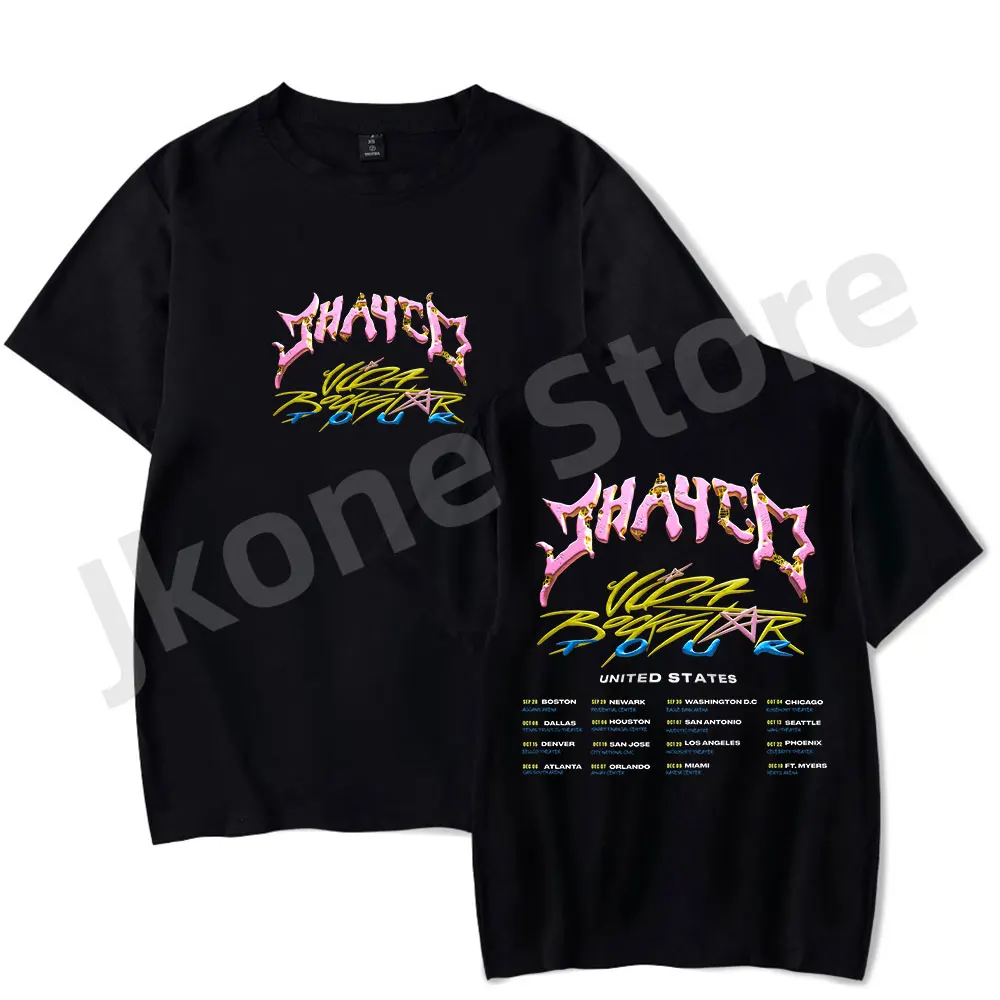 

Jhayco T-shirts World Tour Merch Tee Summer Women Men Fashion Casual HipHop Short Sleeve Crewneck