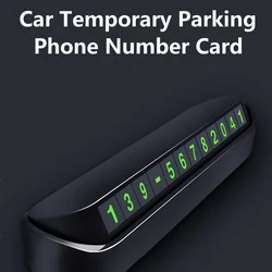 Luminous Car Temporary Parking Card Car Styling Phone Number Card Plate Telephone Number Park Stop Sticker Car Auto Accessories