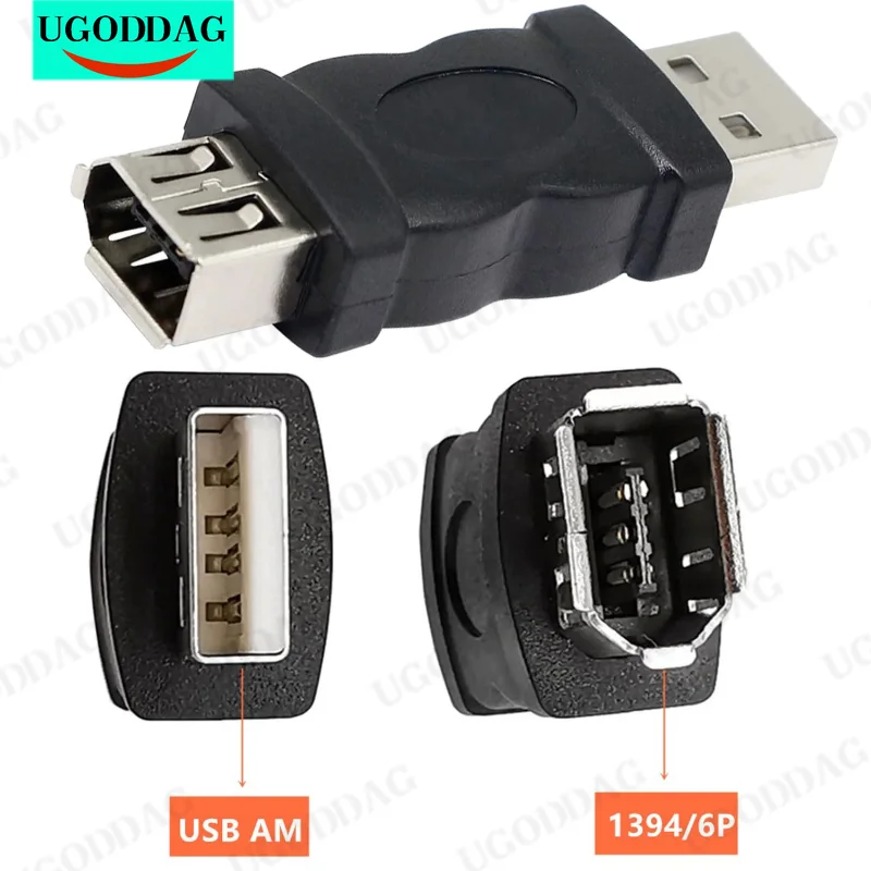 1pcs Firewire IEEE 1394 6 Pin Female to USB Male Adapter Convertor for Printer Digital Camera PDA Scanner Hard Disk