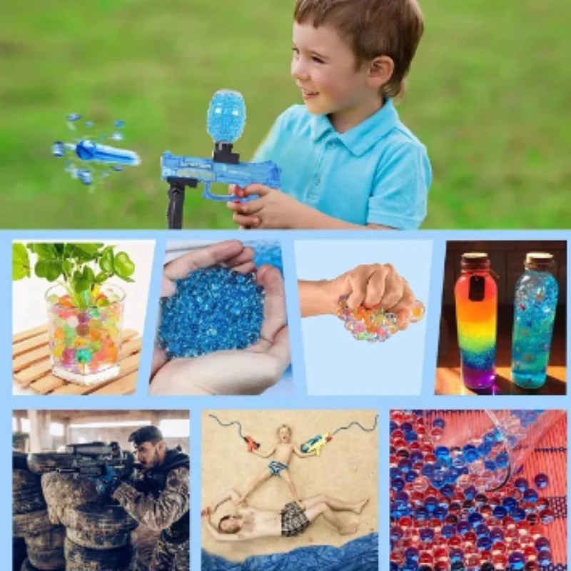 10000 قطعة هيدروجيل جل كريستال التربة الطين الاطفال ألعاب أطفال حبات المياه تزايد كرات الماء الزفاف المنزل بوعاء الديكور 50%