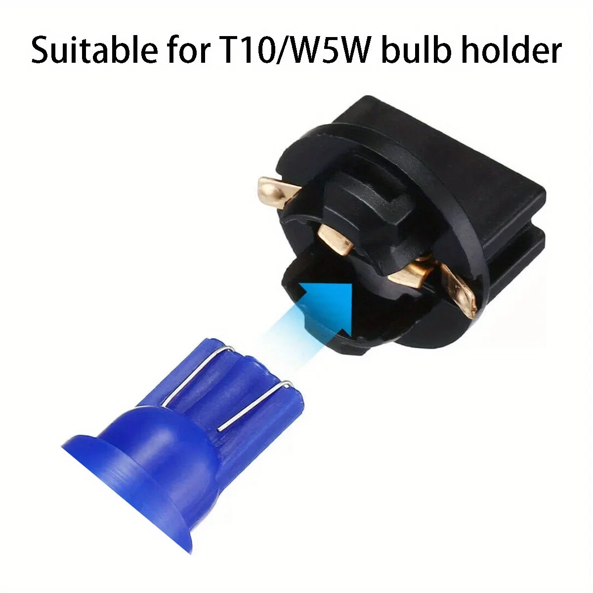 10pcs T10 Wedge Base Socket - For Car Dashboard/Meter Cluster Light Bulb Holder
