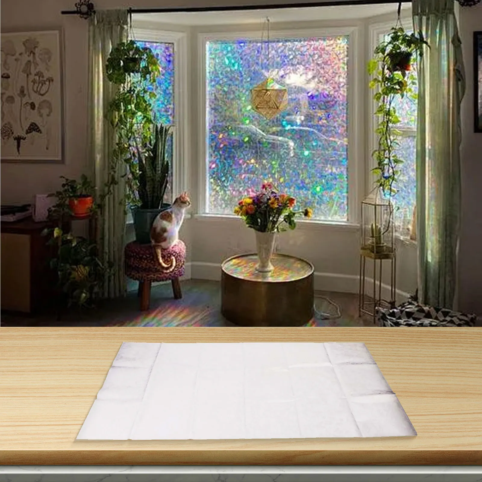 Electrostatic PVC Film Ful Transparent Backing Film Film Ful Privacy Sunlight Film Ful Transparent Backing Film