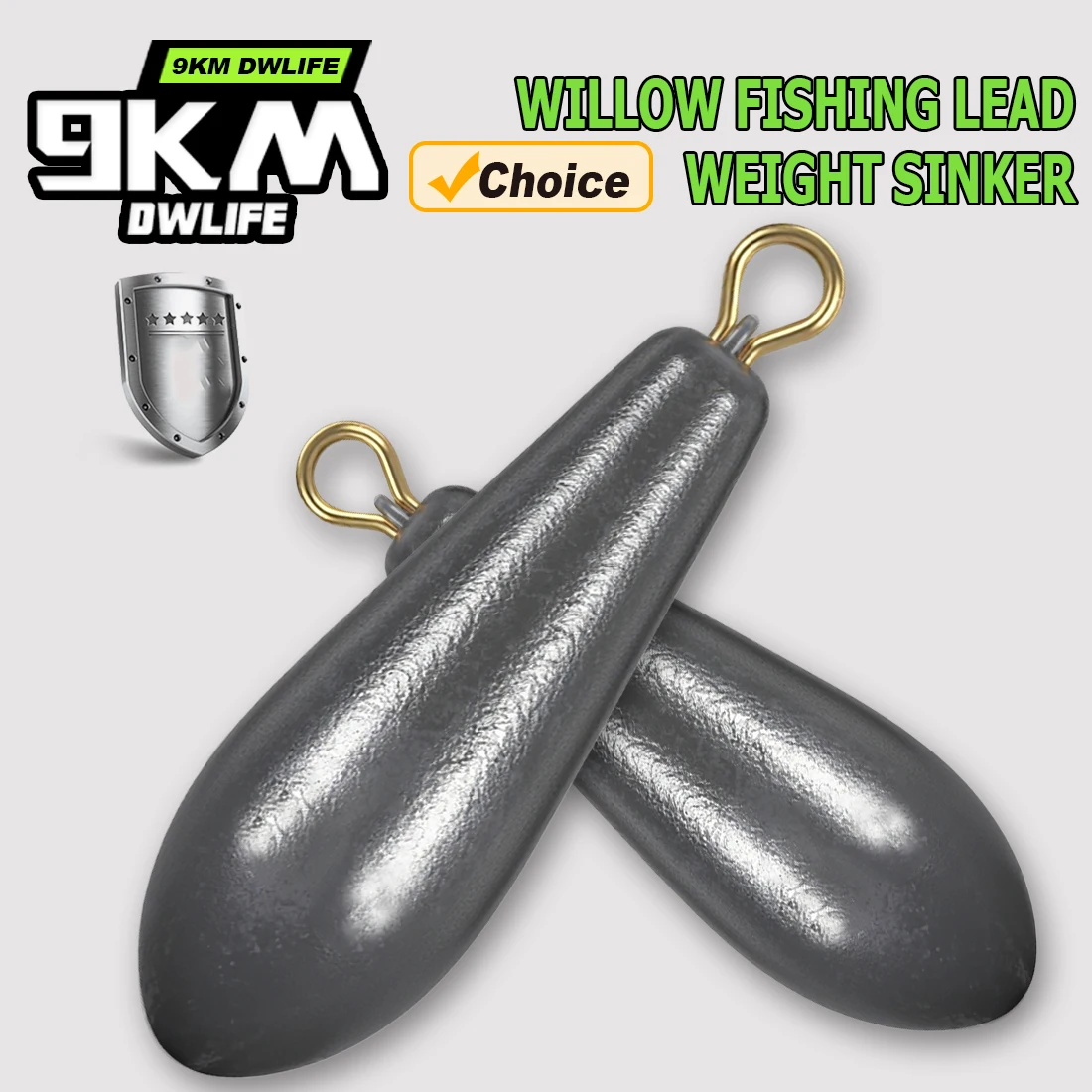 9 كجم 5 قطعة وزن الصيد الصفصاف الرصاص مع حلقة 10-200 جرام شريط طويل القدم غرام الغطاسون ل باس سمك السلور صيد السمك #1