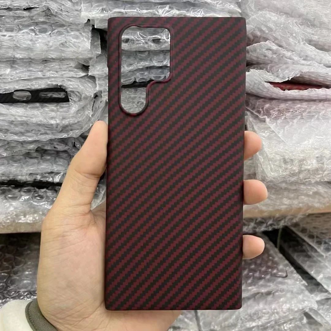 Yierfa S22 Carbon Fiber Protective Case for Samsung Galaxy S23 Ultra Case Ultra-thin Back Cover for Galaxy S22 Plus S 22 Cases